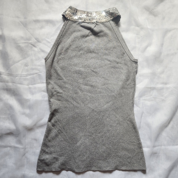 Inc International Concepts Silver Sequin Top size small - Picture 3 of 10